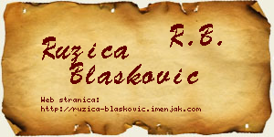 Ružica Blašković vizit kartica